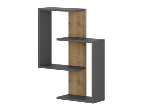 Wandregal aus Holz "Paranoid" - 64 x 22 x 85 cm - AnthrazitEiche