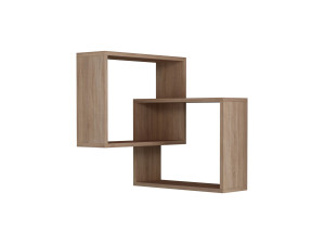 Wandregal aus Holz "Ring" - 68 x 60 x 68 cm - Sonoma Eiche