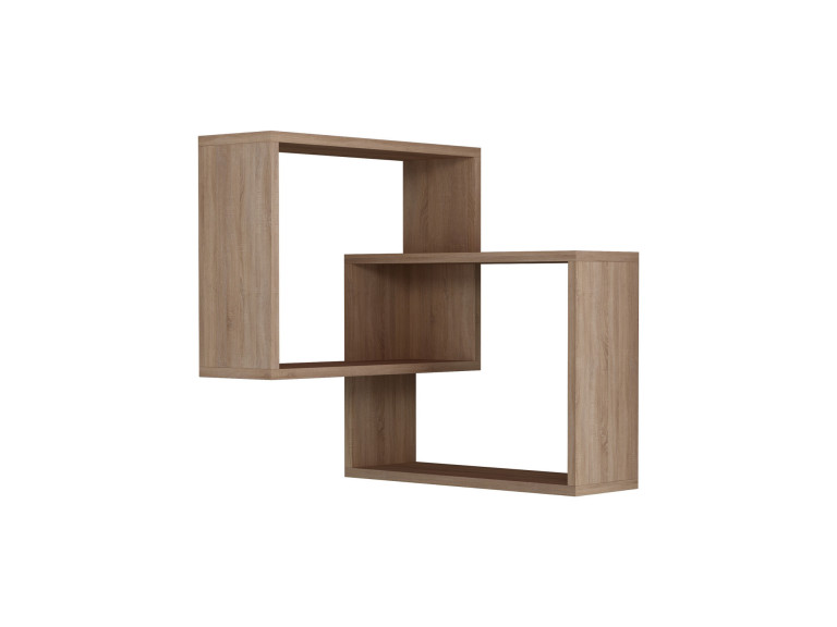 Wandregal aus Holz "Ring" - 68 x 60 x 68 cm - Sonoma Eiche