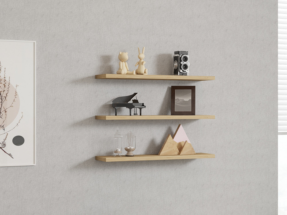 Wandregal aus Holz "Boss" - 60 x 1 x 14 cm - Saphir