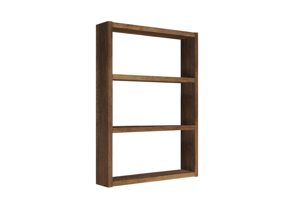Wandregal aus Holz "PR1" - 43 x 9 x 60 cm - Walnussholz