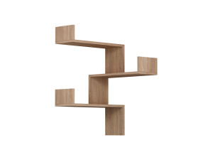Wandregal aus Holz "Luksa" - 60 x 90 x 60 cm - Eiche