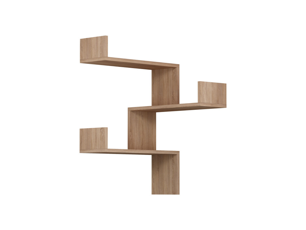 Wandregal aus Holz "Luksa" - 60 x 90 x 60 cm - Eiche