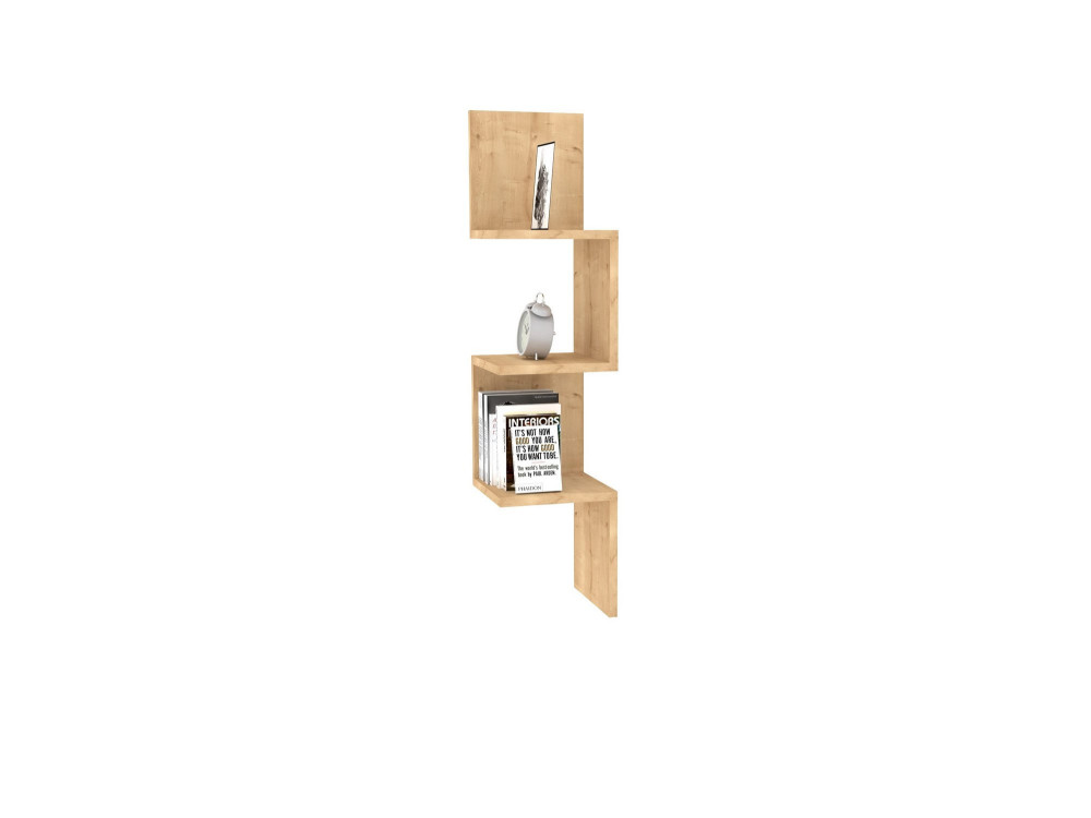 Wandregal aus Holz "Zikzak" - 25 x 25 x 105 cm - Saphir