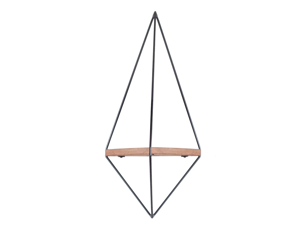Geometrisches Wandregal aus Holz aus Holz "WR039" - 23 x 15 x 60 cm - Braun