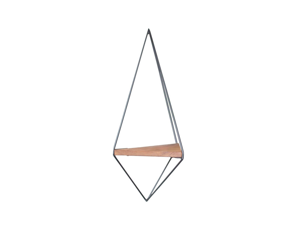 Geometrisches Wandregal aus Holz aus Holz "WR039" - 23 x 15 x 60 cm - Braun