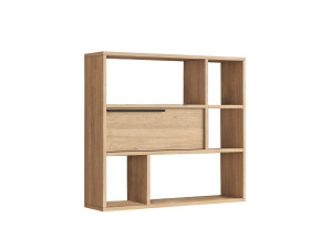 Wandregal aus Holz "Calvin" - 90 x 22 x 81 cm - Braun