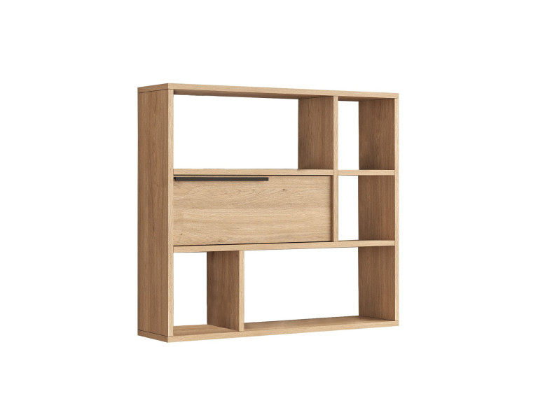 Wandregal aus Holz "Calvin" - 90 x 22 x 81 cm - Braun