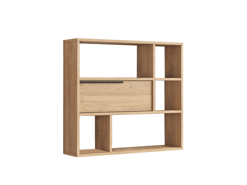 Wandregal aus Holz "Calvin" - 90 x 22 x 81 cm - Braun