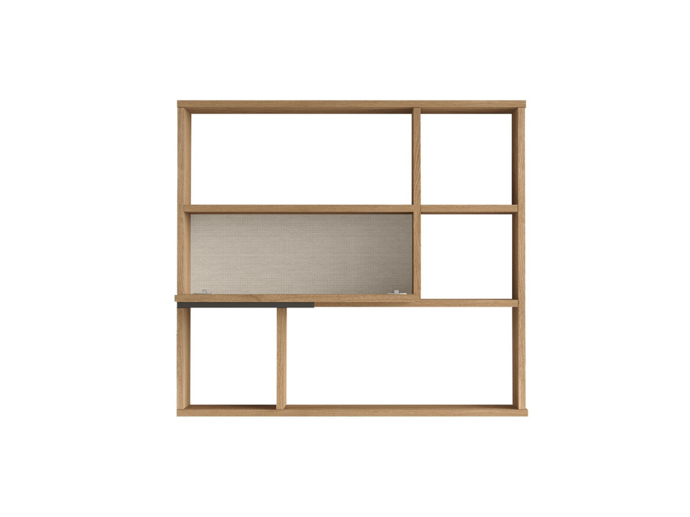 Wandregal aus Holz "Calvin" - 90 x 22 x 81 cm - Braun