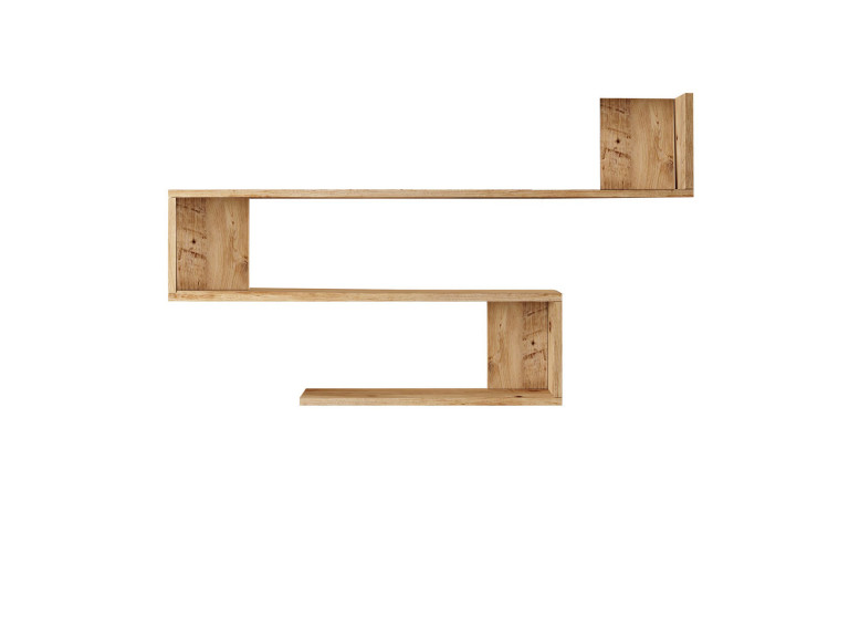 Wandregal aus Holz "Wlad" - 120 x 14 x 71 cm - Braun