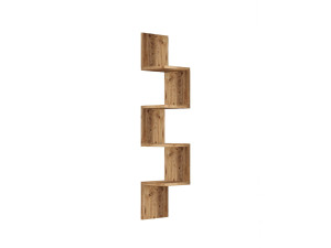 Wandregal aus Holz "Lula" - 22 x 22 x 117 cm - Braun