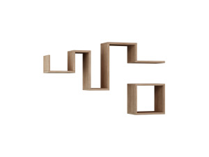 Wandregal aus Holz "Follow" - 116 x 20 x 45 cm - Braun