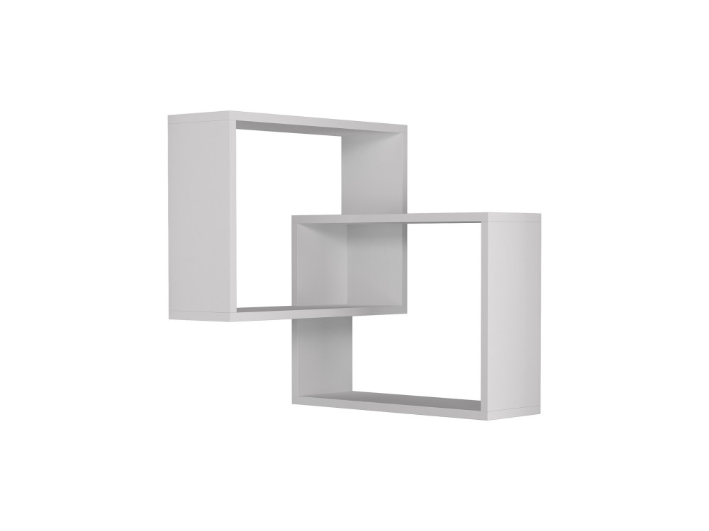 Set aus 2 Holzeckregalen "Ring" - 68 x 60 x 68 cm - Weiß