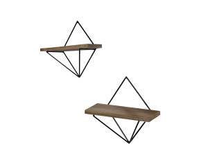 Wandregal aus Holz aus Holz "WR046" - 30 x 14 x 30 cm - Braun