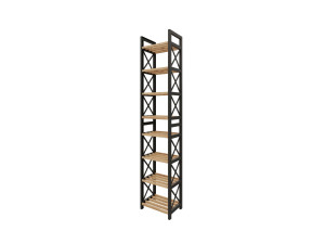 Multifunktionales Holzregal "Mini" 23 x 18 x 128 cm - Schwarz