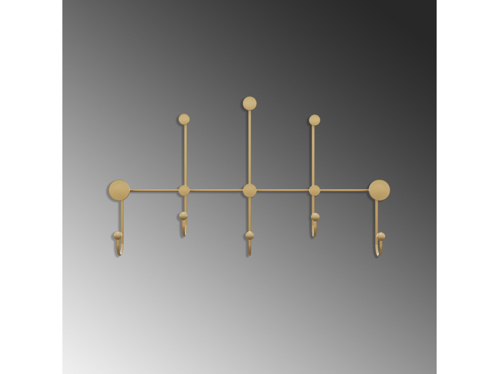 Wandhaken aus Metall "iyon-A" - 80 x 10 x 45 cm - Gold