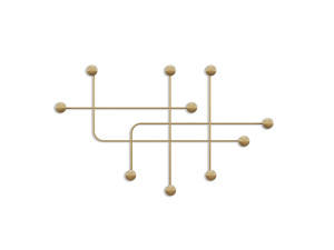 Wandhaken aus Metall "Samara" - 107 x 10 x 64 cm - Gold