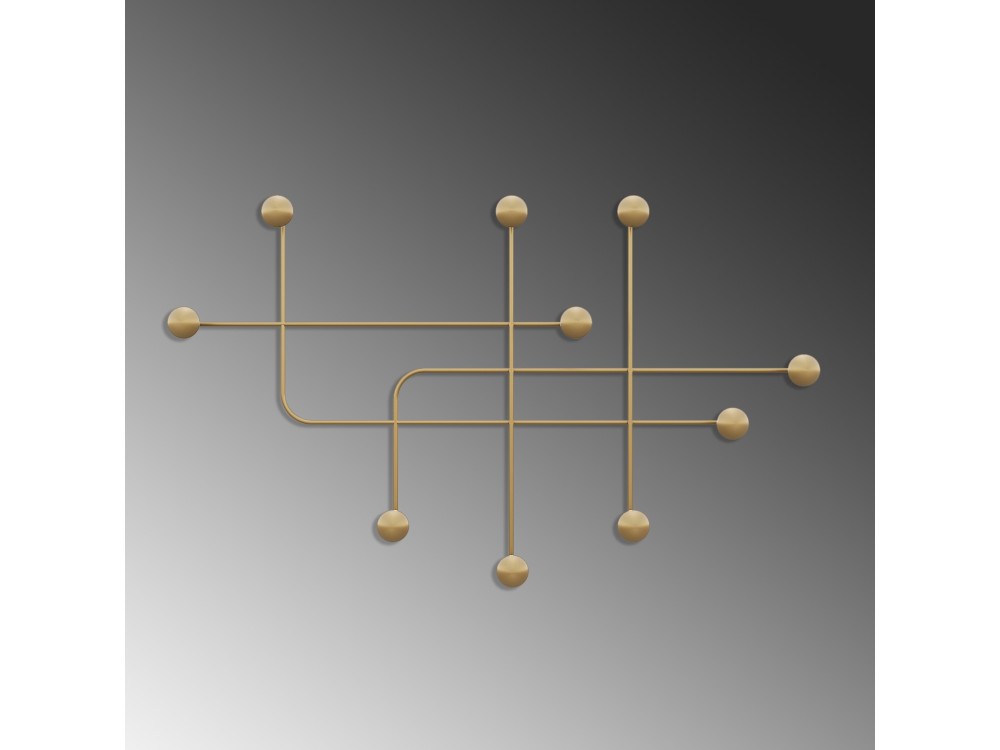 Wandhaken aus Metall "Samara" - 107 x 10 x 64 cm - Gold