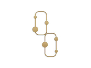 Wandhaken aus Metall "Ladybug" - 26 x 5 x 48 cm - Gold
