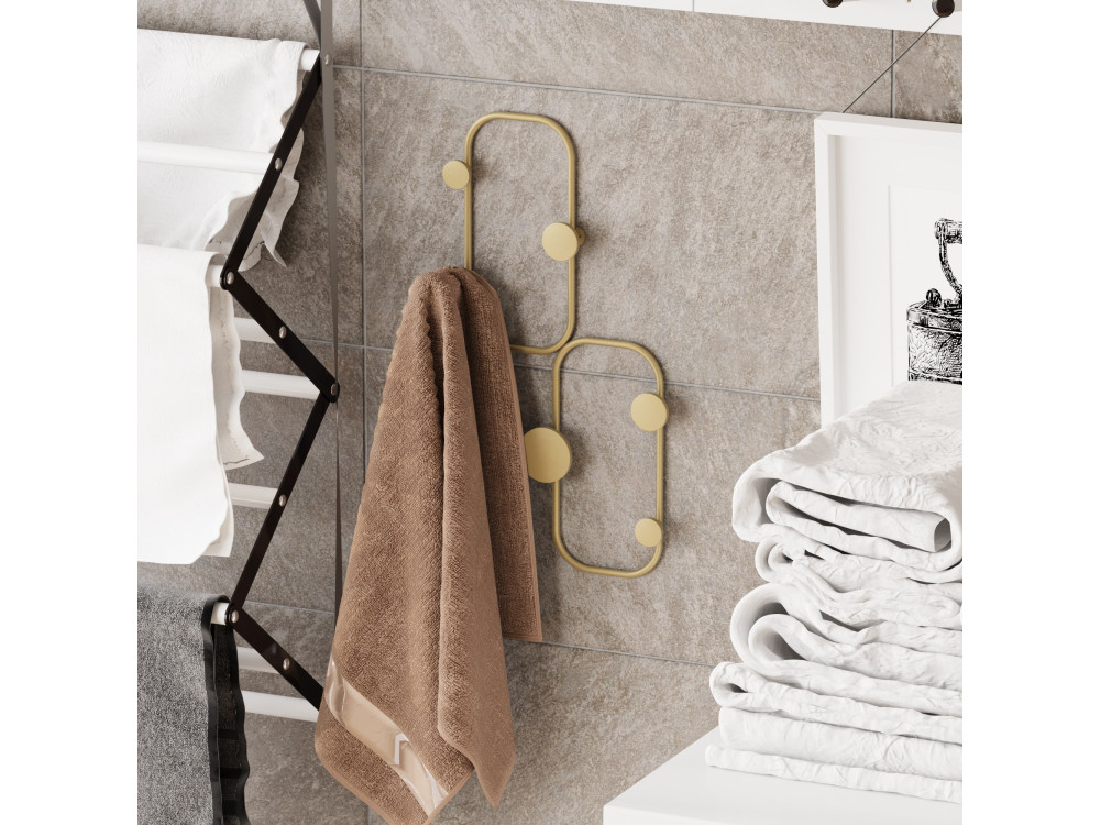 Wandhaken aus Metall "Ladybug" - 26 x 5 x 48 cm - Gold