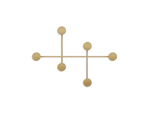 Wandhaken aus Metall "Dama" - 82 x 10 x 60 cm - Gold