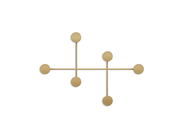 Wandhaken aus Metall "Dama" - 82 x 10 x 60 cm - Gold