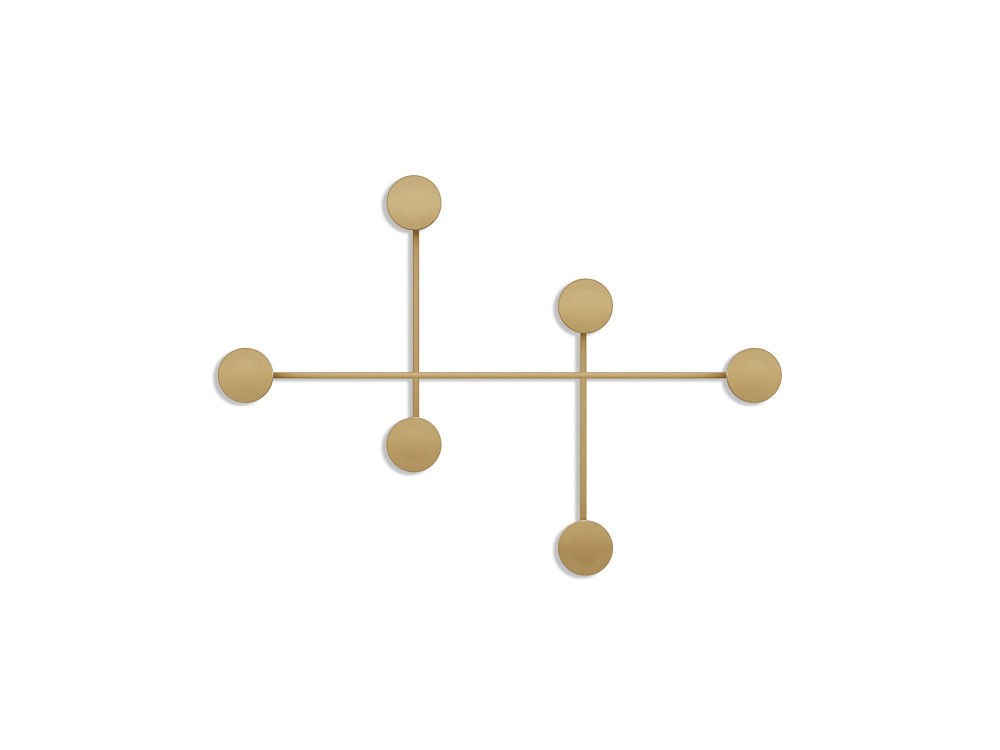 Wandhaken aus Metall "Dama" - 82 x 10 x 60 cm - Gold