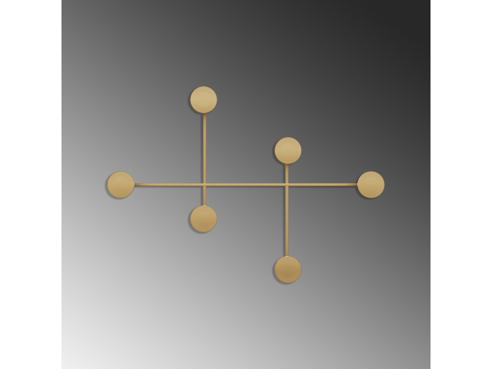 Wandhaken aus Metall "Dama" - 82 x 10 x 60 cm - Gold