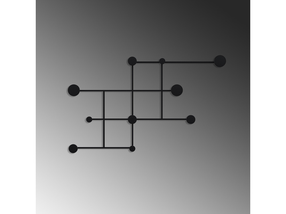 Wandhaken aus Metall "Fatara" - 112 x 10 x 64 cm - Schwarz