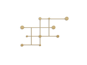 Wandhaken aus Metall "Fatara" - 112 x 10 x 64 cm - Gold