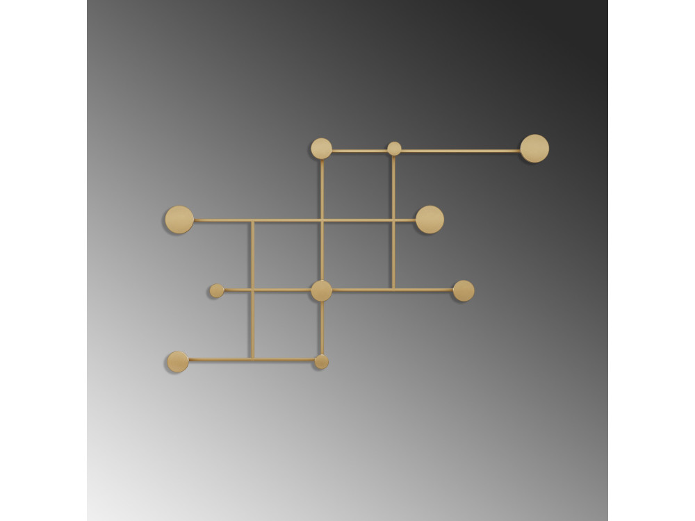 Wandhaken aus Metall "Fatara" - 112 x 10 x 64 cm - Gold