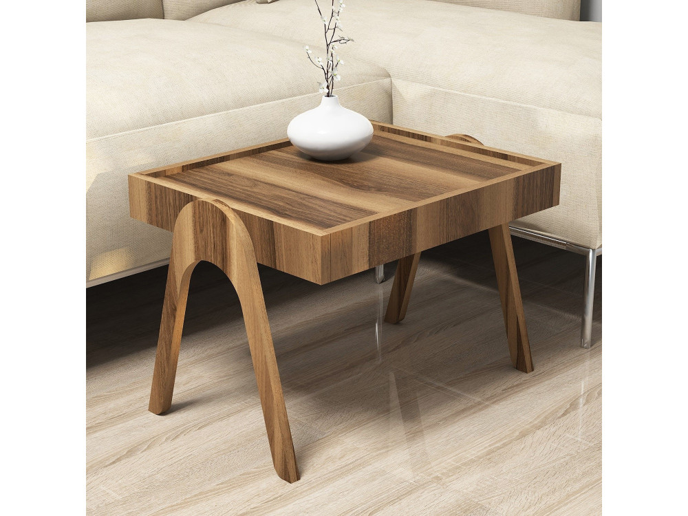 Satz von 3 Holz-Gigognantischen "Roma" - 54 x 40 x 64 cm - Braun