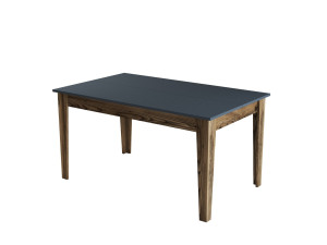 Holz Esstisch "Milan500" - 145 x 88 x 75 cm - Anthrazitgrau