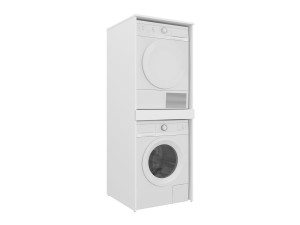 Waschmaschinenunterschrank „Linfa 70“ – 70 x 73 x 193 cm – Matte White