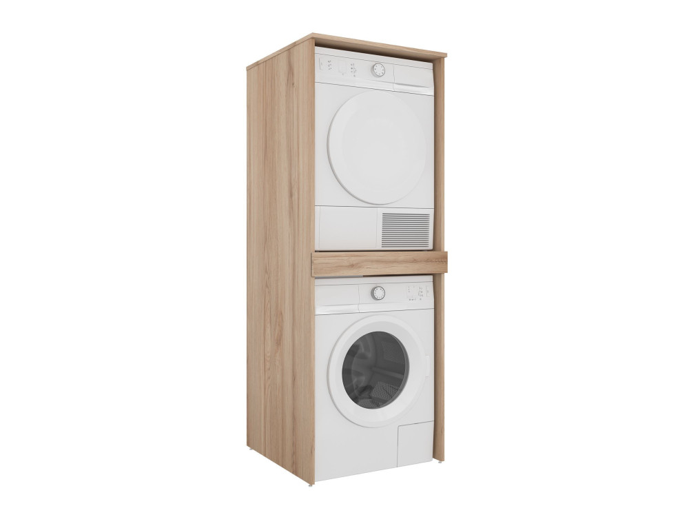 Waschmaschinenunterschrank „Linfa 70“ – 70 x 73 x 193 cm – Eiche