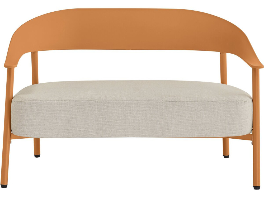 Gartensofa aus Kunststoff und Metall "Céora" - 2 Sitzer - Orange