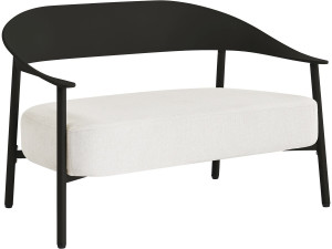 Gartensofa aus Kunststoff und Metall "Céora" - 2-Sitzer - Schwarz