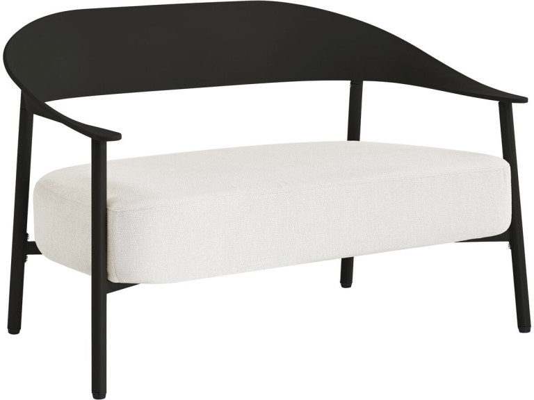 Gartensofa aus Kunststoff und Metall "Céora" - 2-Sitzer - Schwarz