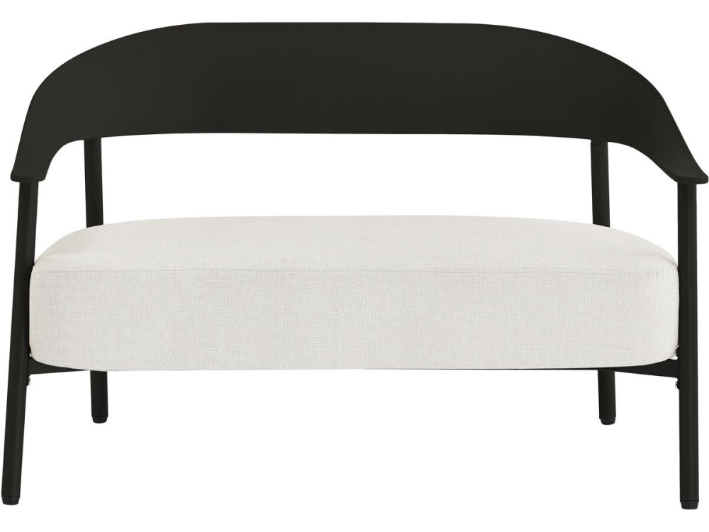 Gartensofa aus Kunststoff und Metall "Céora" - 2-Sitzer - Schwarz
