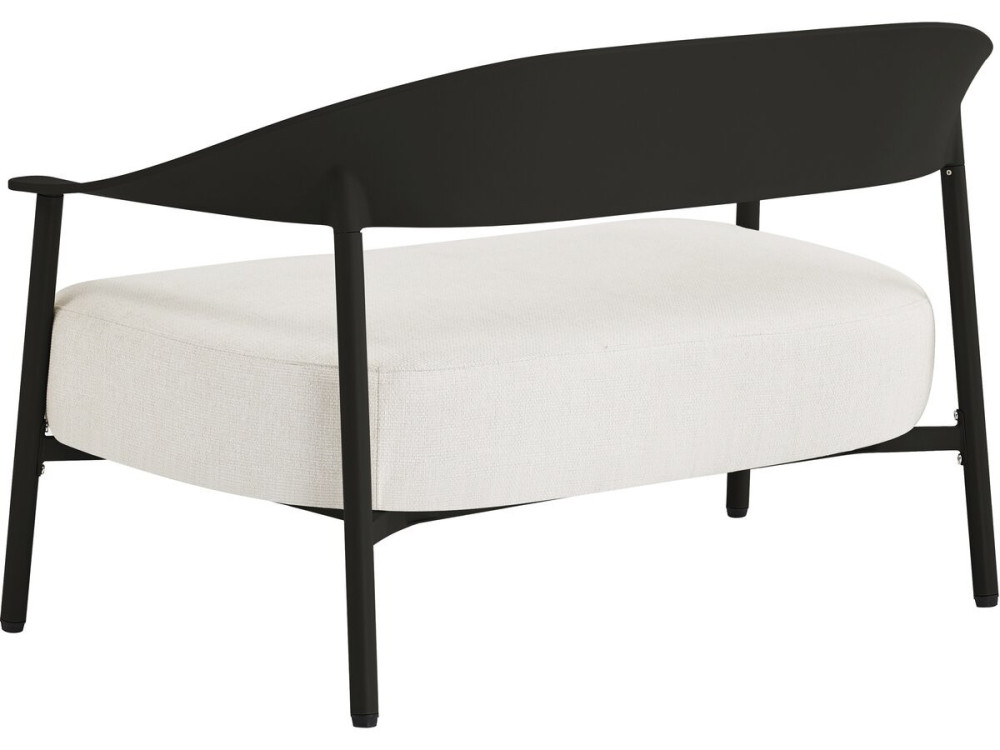 Gartensofa aus Kunststoff und Metall "Céora" - 2-Sitzer - Schwarz