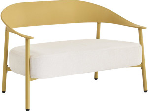 Gartensofa aus Kunststoff und Metall "Céora" - 2 Sitzer - Gelb