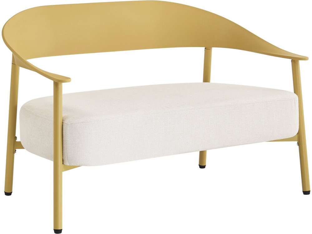 Gartensofa aus Kunststoff und Metall "Céora" - 2 Sitzer - Gelb
