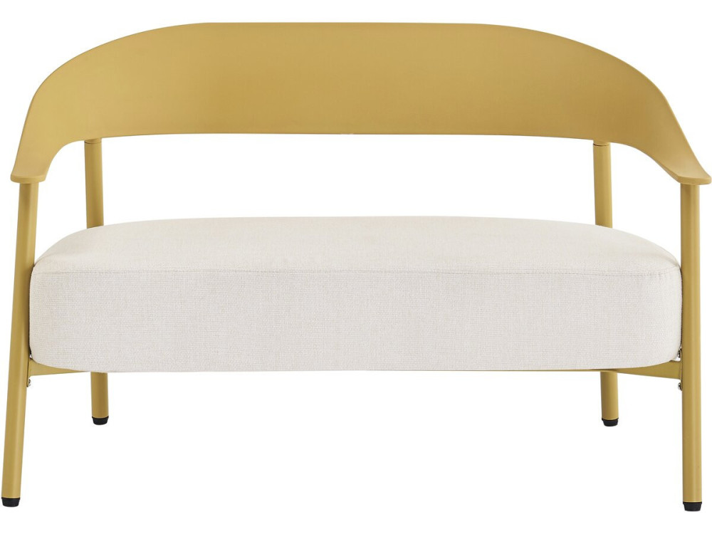 Gartensofa aus Kunststoff und Metall "Céora" - 2 Sitzer - Gelb