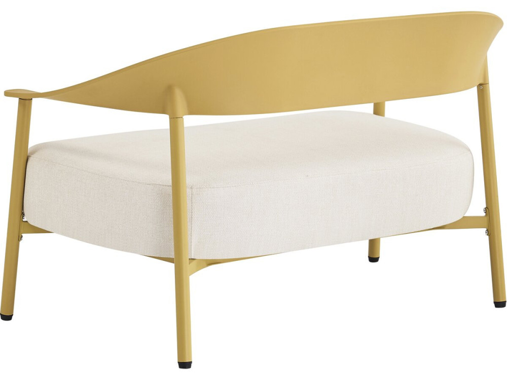 Gartensofa aus Kunststoff und Metall "Céora" - 2 Sitzer - Gelb