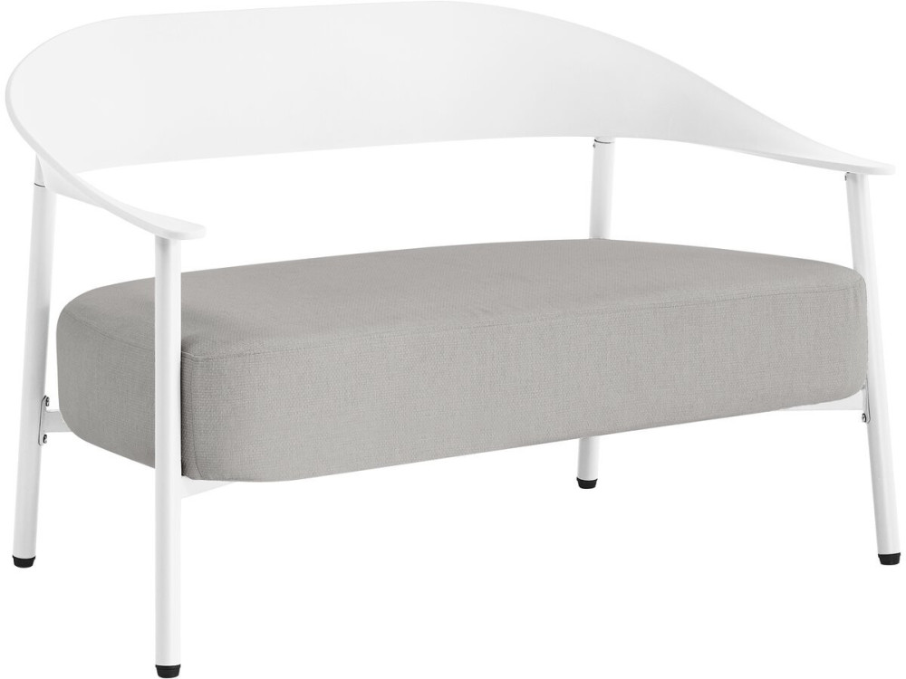 Gartensofa aus Kunststoff und Metall "Céora" - 2-Sitzer - Weiß