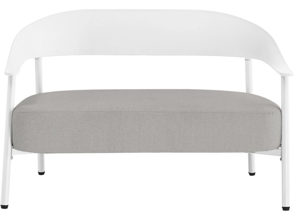 Gartensofa aus Kunststoff und Metall "Céora" - 2-Sitzer - Weiß