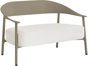 Gartensofa aus Kunststoff und Metall "Céora" - 2-Sitzer - Taupe