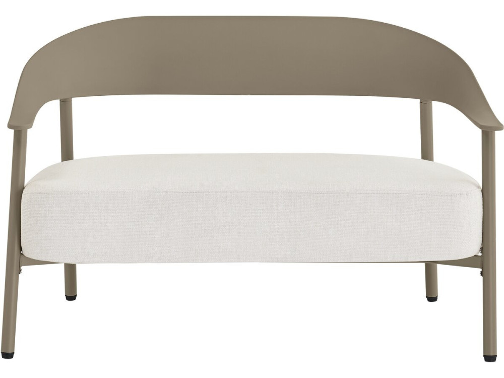 Gartensofa aus Kunststoff und Metall "Céora" - 2-Sitzer - Taupe