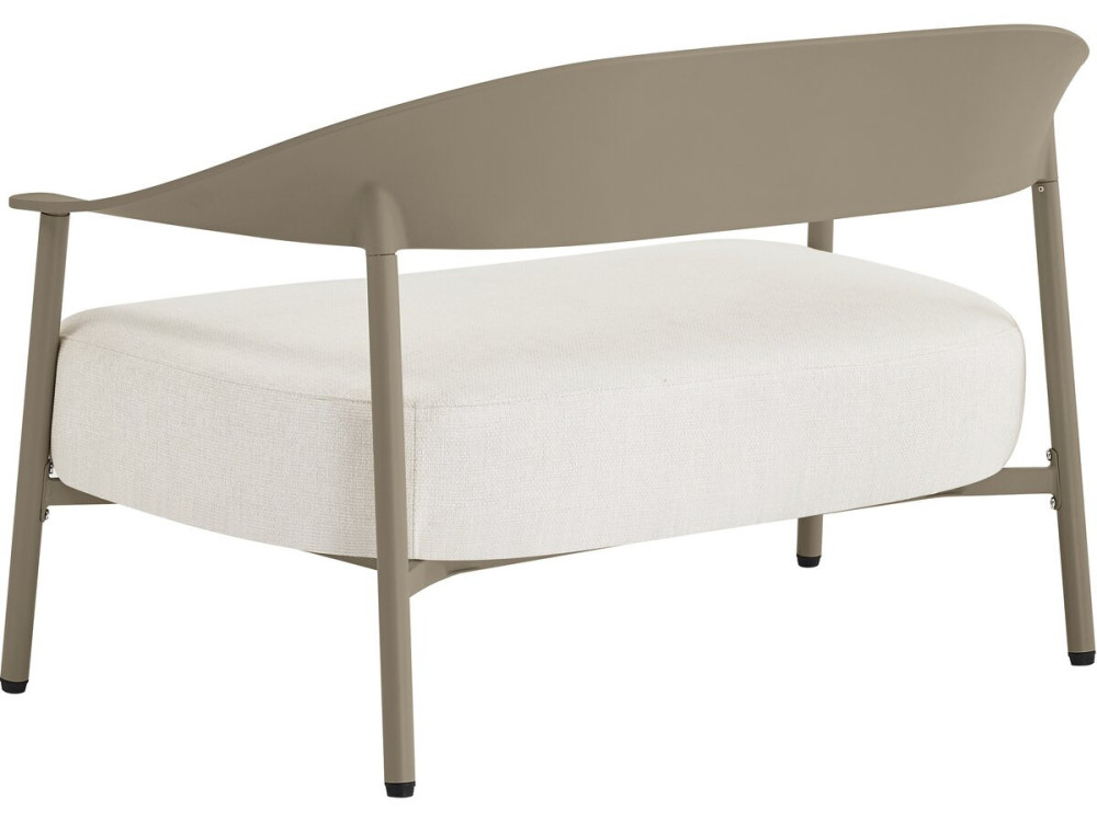 Gartensofa aus Kunststoff und Metall "Céora" - 2-Sitzer - Taupe
